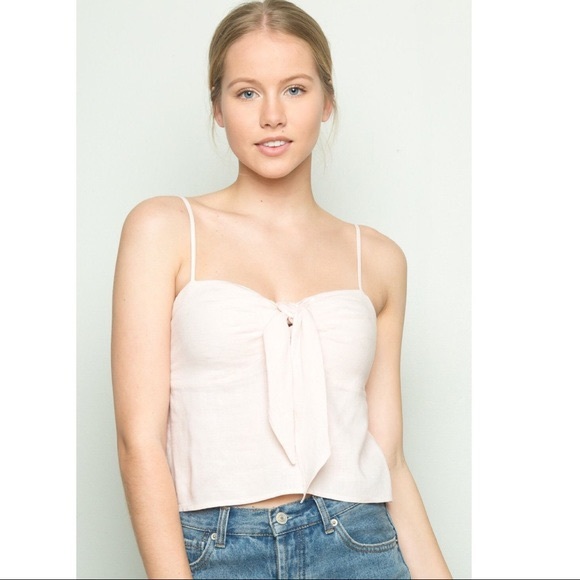 Brandy Melville Tops - Pink tie Brandy Melville shirt